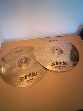Zildjian Scimitar Hi-Hat Cymbals Set Used 14" Top & Bottom
