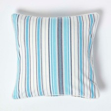 New England Stripe Cushion Cover 45x45cm Blue Navy White 100% Cotton
