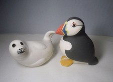 Scottish Isle of Arran Alastair Dunn Seal & Puffin Figures