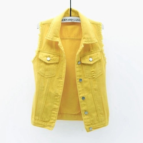 7xl unisex jean gilet - jean, denim