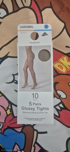 Caramel glossy tights - glossy,
