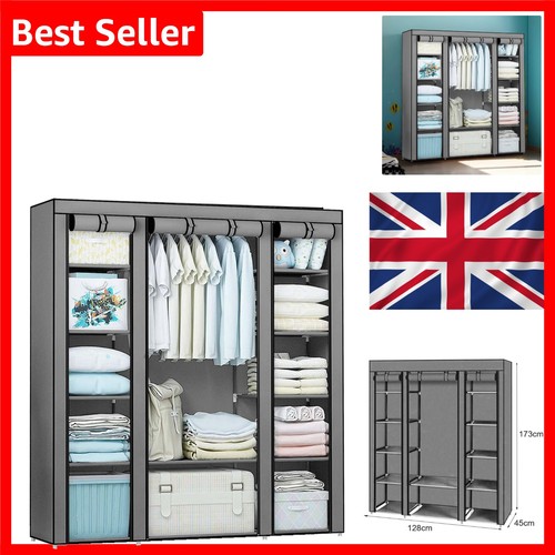 Canvas wardrobe closet - wardrobe,