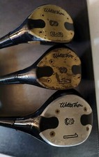 Walter Hagen Wood Driver 1, 3, 4 Professional Wood Vintage Wooden Golf Club Set