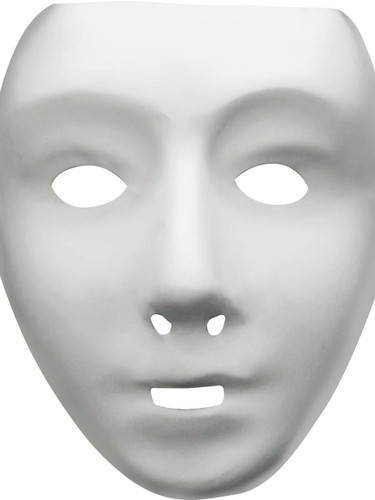 White robot mask mens - robot, ladies