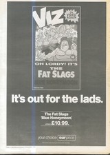 BABK8 ADVERT 15X12 THE FAT SLAGS - BLUE HONEYMOON - VIDEO