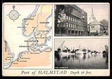 Postcard Halmstad, Townhall