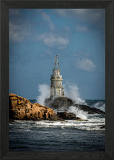 Summer storm at the sea Framed
