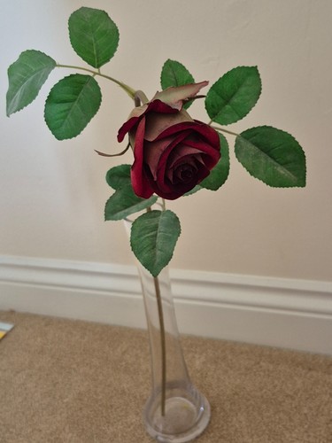 Rose single faux flower - rose,