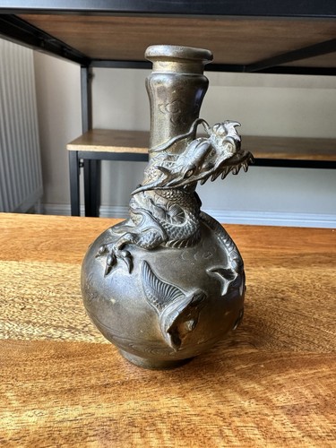 Antique oriental bronze dragon - bronze,
