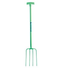 Perry No.560 T-Handle 4 Prong Steel Manure Fork Green