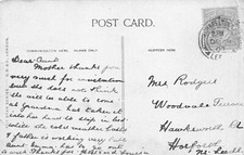 FAMILY HISTORY - POSTCARD - ROGERS - HORSFORTH WOODVALE TERRACE NR LEEDS