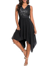 Sequin Bodice Black Party Dress by bonprix - Size 18 - BNWOT - RRP £60