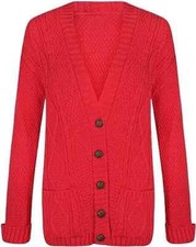 Women Ladies Cable Chunky Knit