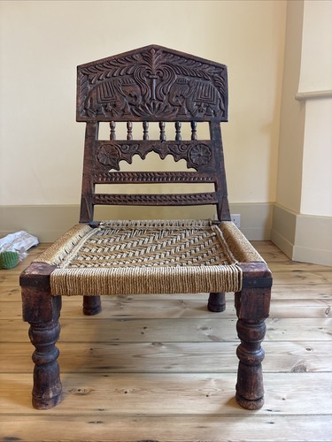 Vintage indian hand carved - indian,