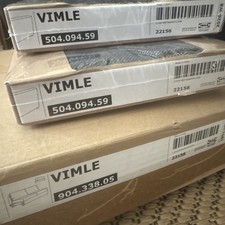 NEW Ikea VIMLE 2 Seat Sofa Bed Slipcover w/armrests covers TALLMYRA Black Gray 