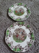 Copeland Spode Byron Series Vintage Quarter Divider Plate