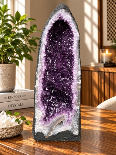 Tall amethyst crystal - crystal, geode