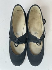 Tap Shoes, Black Canvas, Low Cuban Heels Freed. Fair Condition