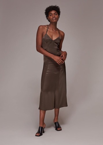 Whistles satin cami dress - satin, uk