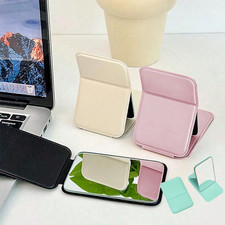 FOLDABLE PU LEATHER TRAVEL MAKEUP MIRROR PORTABLE GIFT READY COMPACT UK  SELLER