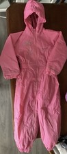 Girls Regatta All In One Lightly Padded Puddle Suit  Snowsuit Age 4-5 Years Pink