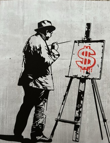 Banksy street art print - art,