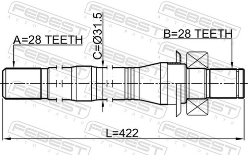 For febest 2212 - for, axle