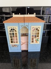 Barbie Blue Cottage Fold Out Dolls House 1998 Vintage Mattel 