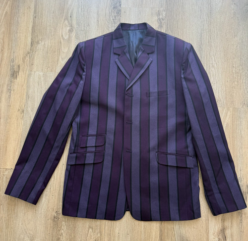 Purple striped mens boating - striped,