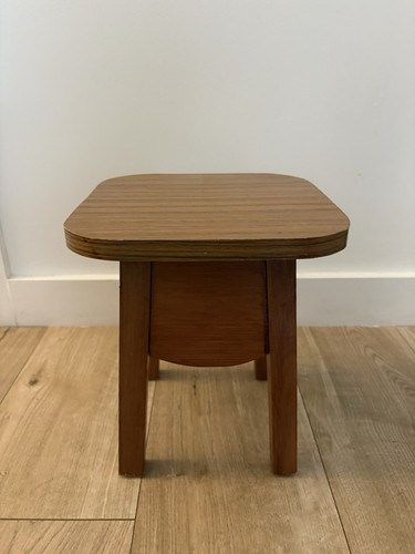 Vintage wooden stool side - vintage,