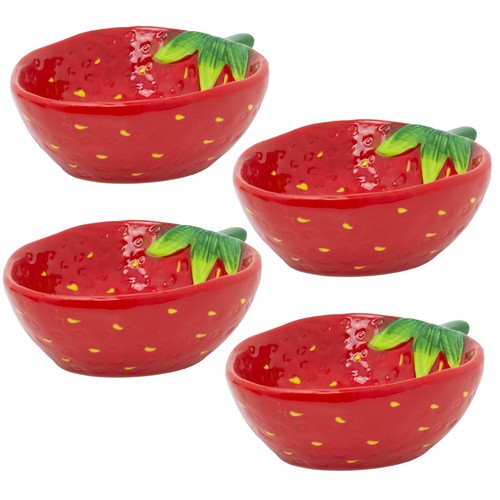 Set ceramic strawberry - of,