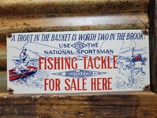 VINTAGE UTICA PORCELAIN SIGN