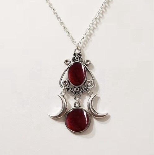 Red triple moon goddess - triple,