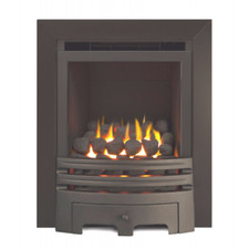 GAS FIRE BLACK SLIDE SIDE CONTROL INSET FULL DEPTH 4kw HIGH EFFICIENCY 86% BNIB