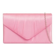 Women Pleated Satin Clutch Bag