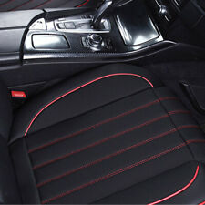 5D Full Seat Protector PU Leather Luxury Accessory Car Chair Mat Cover Black Red