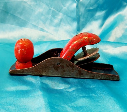 Vintage block plane red blue - vintage,