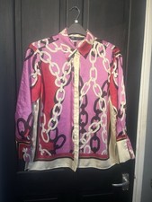 Zara Chain Print Bright Satin