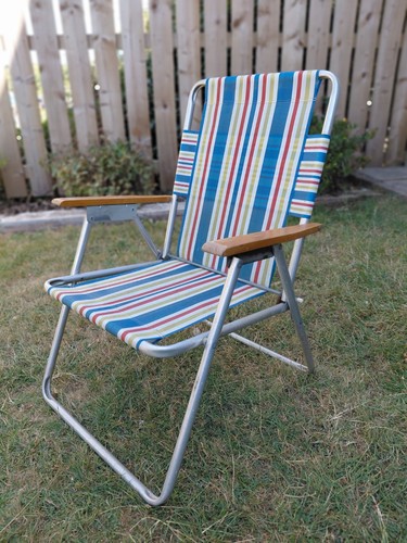 Vintage striped folding - vintage, deck