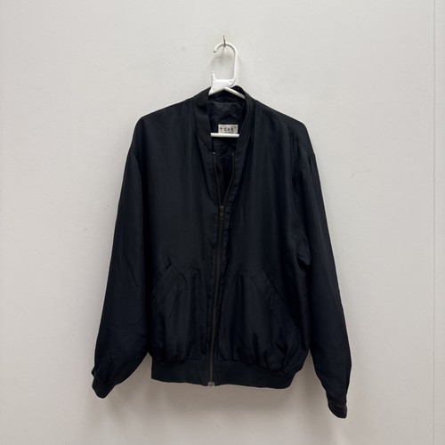 Tzar black silk bomber jacket - tzar,