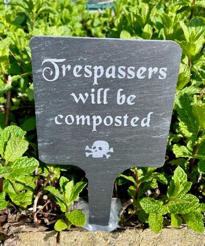 Garden slate sign - garden,
