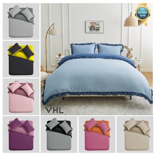 Ruffle frilled border duvet - frilled,