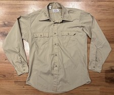 Vintage Levis button up shirt Mens Sz L 1970s Dagger Collar Safari Disco 