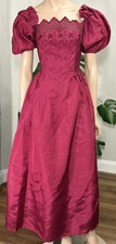 Vintage 80s Burgundy Taffeta