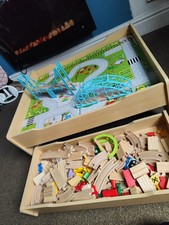 Wooden Train Track Railway Set
