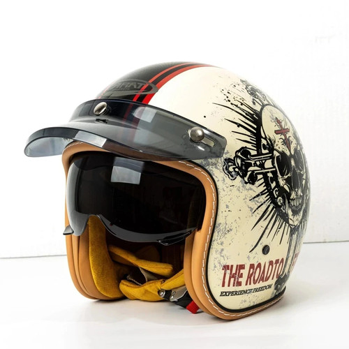 Open face motorcycle - 3/4,