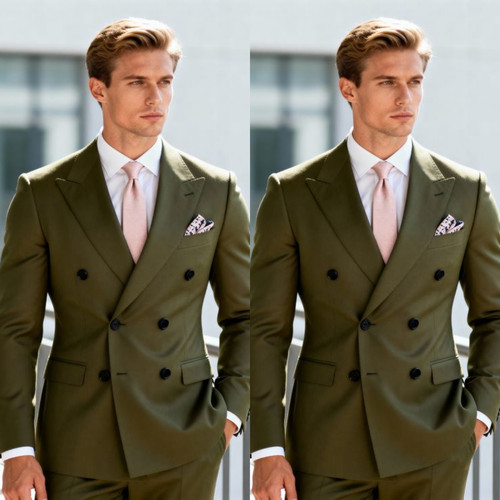 New olive green men suit - green,