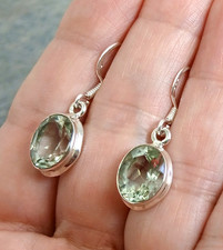 925 Silver PRASIOLITE GREEN