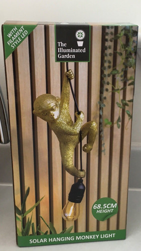 Solar powered hanging monkey - solar,