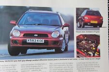 Original 2001 SUBARU IMPREZA 1.6 TS SPORT WAGON Autocar mag road test No 4490
